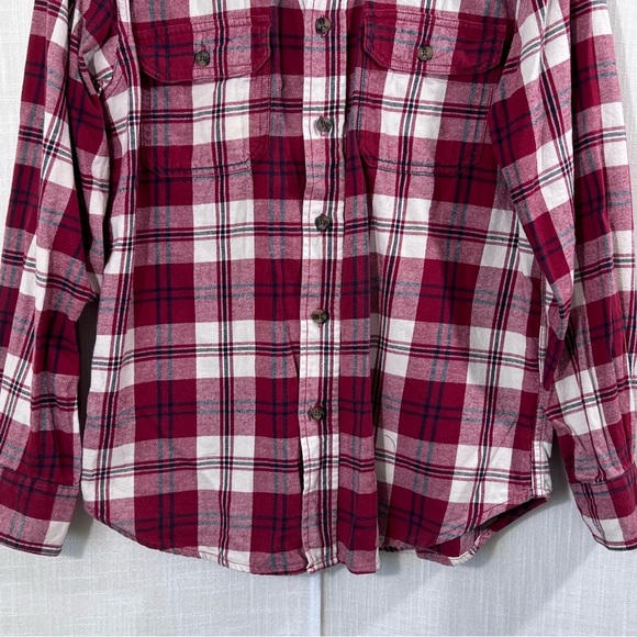 Outdoor Life Plaid Flannel Cotton Button Front Shirt Size S - Picture 3 of 12